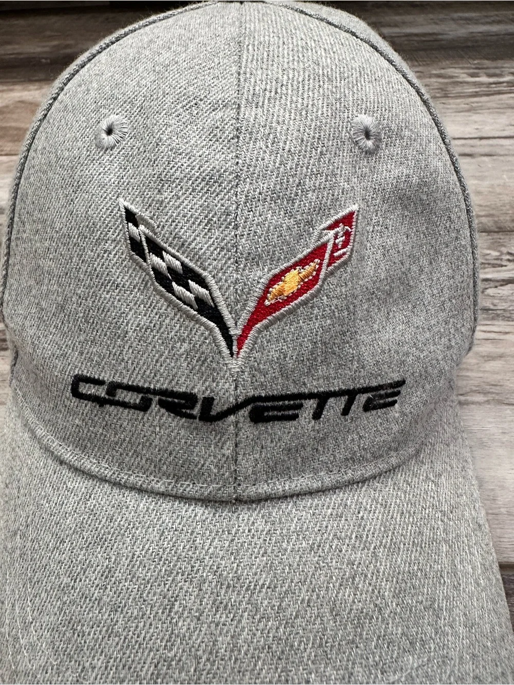 Mens Gray Baseball Cap with Embroidered Logo